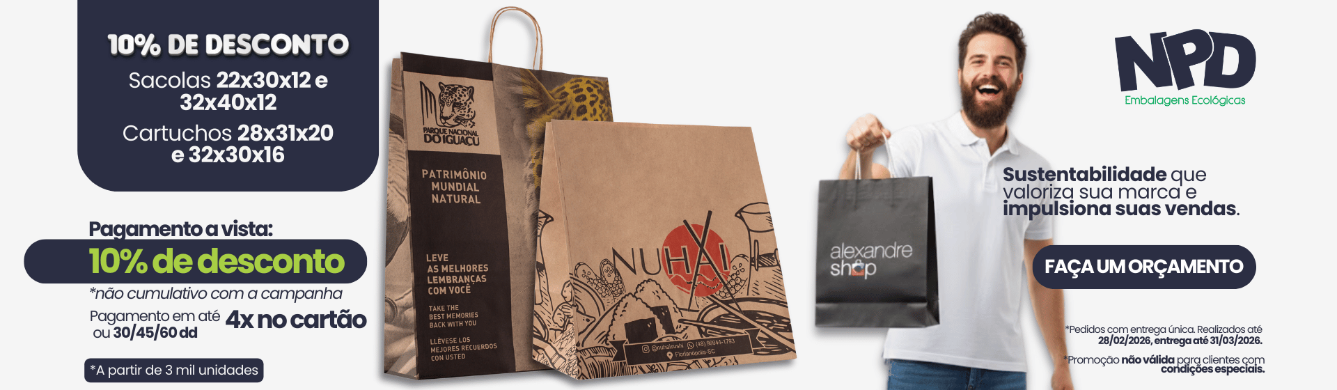 Sacolas e Cartuchos Personalizados